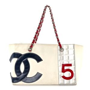 CHANEL Canvas Foil N°5 Shopping Tote